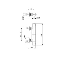 Bateria natryskowa ścienna KFA Armatura MOZA, kolor czarny