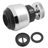 Regulator strumienia z przegubem do baterii kuchennych, uniwersalny (M22/M24) 2F, czarny-chrom