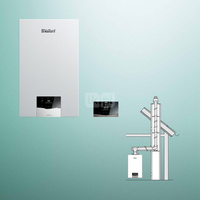 Pakiet - Kocioł gazowy dwufunkcyjny VAILLANT ecoTEC plus VCW 26CS/1-5 kondensacyjny wiszący 2.8 - 21 kW + RegulatorsensoCOMFORT 720 + Zestaw powietrzno-spalinowy szachtowy