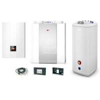 Pakiet - Kocioł gazowy jednofunkcyjny WOLF FGB-24 kondensacyjny wiszący 5.3 - 20.7 kW + Czujnik c.w.u. + RegulatorBM-2 + RekuperatorCWL 300P + Zasobnik c.w.uVulcan 200L stojący