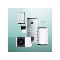 Pakiet Systemowy OZE - Pompa ciepła powietrzna powietrze-woda monoblok VAILLANT VWL 75/6A aroTHERM plus 7 kW 400 V + Moduł naścienny MEH 97/6 + Moduł komunikacji internetowej VR 940f + Zasobnik c.w.u. VIH RW 300/3BR + Zasobnik buforowy VP RW 50 + Regulato