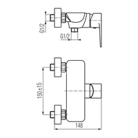 DALI WHITE Bateria natryskowa ścienna