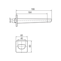 KVADRO Wylewka wannowa podtynkowa