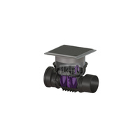 Zawór zwrotny StaufixControl DN 200 z pokrywą czarną z dwoma klapami z tworzywa