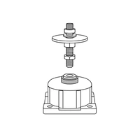 ZNA (31-41 BUF) - zestaw nóżek antywibracyjnych do pomp ciepła 31-41 z wbudowanym buforem (CS3000AWP … MB)