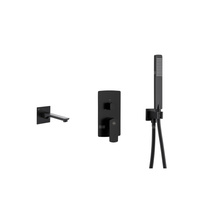 MOKAIT zestaw wannowy podtynkowy z baterią 3 funkcyjną, czarny