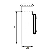 Wyczystka MAGNAPLAST KGRE 2000 kominowa PP (pp) fi 160 długość 380 mm