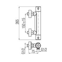ESTILL ROUND PLUS Bateria natryskowa termostatyczna