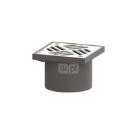 Kratka KESSEL kwadratowa ze stalowai nierdzewnej 150x150mm do wpustu