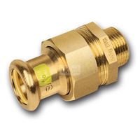 Śrubunek SANHA Press Gas trzyczęściowy, Cu, 42 mm x 1 1/2'' (zw x GZ)