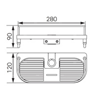 EMOTION półka do natrysku przesuwnego, biała