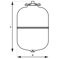 Naczynie wzbiorcze uniwersalne, wiszące, 35l