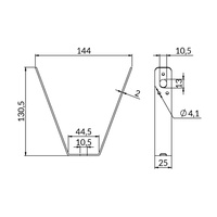 Wieszak blach trapezowych WTDBK fi11mm WTDBK10