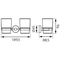 MEPHISTO szklanka podwójna, chrom