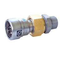 Śrubunek z uszczelką SANHA Heavy Steel Press, stal, 1/2'' (GW x GZ)