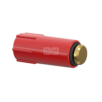 KOREK DO PRÓB SZCZELNOŚCI Z GWINTEM MOSIĘŻNYM 1/2" GZ CZERWONY