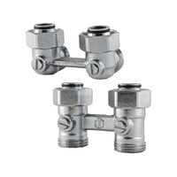 Moduł przyłączeniowy prosty QIK mosiądz (niklowanie) 3/4'' x 3/4'' do grzejników