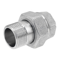 Śrubunek prosty z uszczelką FERRO, mosiądz (chrom), 1/2'' (GW x GZ)