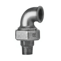 Śrubunek kątowy 90' ODLEWNIA ZAWIERCIE UA2/11oru/97oru żeliwo (ocynk) 1/2'' (GW x GZ), z uszczelką