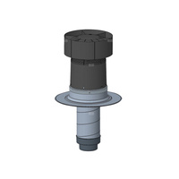 DDF-F160 - przejście dachowe, dach płaski, stosowane jako czerpnia lub wyrzutnia