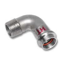 Kolano 90' SANHA NiroSan Press Industry, stal nierdzewna, 22 mm x 3/4'' (zw x GZ)