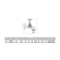 Zawór wodny VALVEX Viking GZ 3/4'' x szybkozłączka do węża 15,5 mm