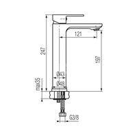 TUBE Bateria umywalkowa stojąca wysoka