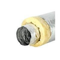 Przewód elastyczny izolowany ISOFLEX DN 125 mm, grubość izolacji 50 mm, dł. 5 mb, przeznaczony do systemów wentylacji mechanicznej z rekuperacją, wewnętrzna ściana przewodu gładka