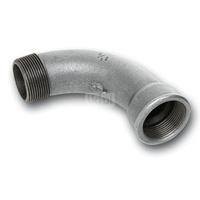 Łuk 90' SANHA 1#, żeliwo (cynk/nikiel) (ocynk), 3/8'' (GW x GZ)