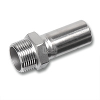 Nypel SANHA NiroSan Press, stal nierdzewna, 22 mm x 1/2'' (zz x GZ)