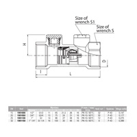 Zawór zwrotny VALVEX Pure 1 1/4'' GW PN 10 max. 65'C