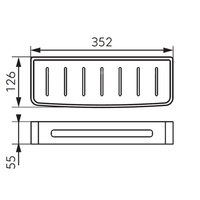 EMOTION półka stalowa duża, chrom