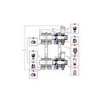 Rozdzielacz ogrzewania RUMET 71K 4 obwodowy