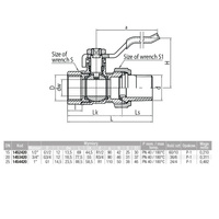 Zawór kulowy VALVEX Onyx mosiądz niklowany, PN40 1/2'' GZ x GW z półśrubunkiem, uchwyt: dźwignia