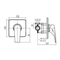 SIGMA Bateria natryskowa podtynkowa