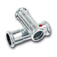 Czwórnik Concept By SANHA Therm dwupłaszczyznowy spawany stal 22 mm x 22 mm x 18 mm x 18 mm, zw x zw x zw x zw