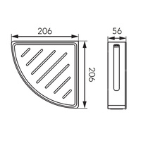 EMOTION półka narożna na kosmetyki, biały
