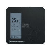 Regulator temperatury Euroster E4040TXC6 do współpracy z modułem C6RX, kolor czarny