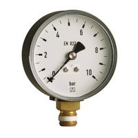 Manometr z rurką Bourdona AFRISO RF standardowy -1/15 bar G1/4B aksjalne fi 63 mm, kl. 1.6%