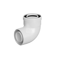 PP-PP kolano koncentryczne 87 st.DN80/125mm z uszczelką [EPDM]