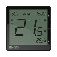 Regulator klimakonwektorów, 230V, czarny, Internetowy, podtynkowy , Wi-Fi