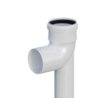 Kolano PP 87 st. DN60mm na podstawie L500mm z uszczelką [EPDM]