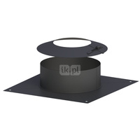 Króciec dylatacyjny fi60mm z kołnierzem malowany na czarno