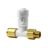 Zawór wodny KFA Armatura, mosiądz, tworzywo abs GW 3/8'' x GZ 1/4''