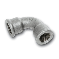 Łuk 90' SANHA 2A#, żeliwo (cynk/nikiel) (ocynk), 1/2'' (GW)