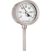Termometr bimetaliczny AFRISO BiTh Ch, D412 fi 100 mm 0…160'C tuleja 63 mm połączenie ax