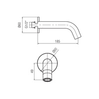 ROUND Wylewka wannowa podtynkowa