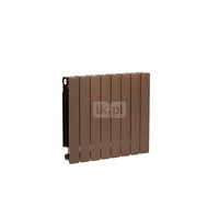 Grzejnik żeberkowy KFA Armatura ADR500/8 aluminium, podłączenie boczne 570 x 644 mm, kolor miedziany