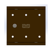 Skrzynka gazowa 250x250 wnękowa, stalowa, RAL 8016 brązowa