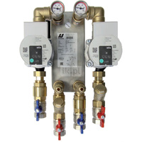 Zestaw wymiennikowy RUMET zasileanie z dołu 10 płytowy